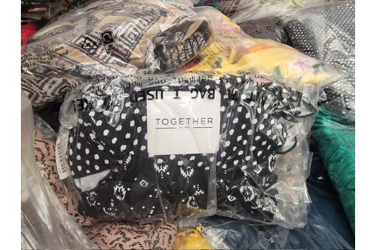 Joblot of 100 Brand New  Mixed Clothing Items – Mystery Box – Mixed Brands